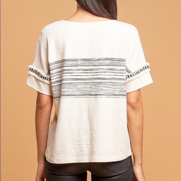 Eva Franco Anthropologie Nantucket, Cream & Black - Picture 4 of 5